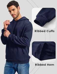 Casual Everyday <b>Hoodie</b> <b>Men</b> Women <b>Oversized</b> <b>Fleece</b> Pullover Loose Fit Black <b>Hoodie</b> - Product Image 4