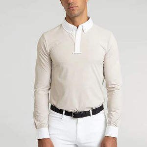 OEM Men Equestrian Long Sleeves Base Layer Shirt Lightweight Breathable Performance <b>Horse</b> <b>Riding</b> Training <b>Top</b> Shirts - Product Image 1