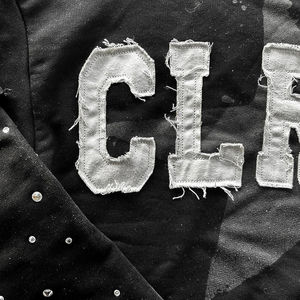 Camisetas de algodón grueso lavado desgastado Vintage para hombre, camiseta de manga larga con diamantes de imitación y logotipo de serigrafía personalizado de doble capa - Product Image 6