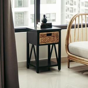 Mesitas de noche de madera de un solo nivel, superventas, precio más barato, mesita de noche natural MDF para venta al por mayor - Product Image 2