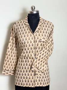 <b>Green</b> Ikat Print Women's Cotton Shirt with Handcrafted <b>Lace</b> Decoration Bohemian Style Long Sleeve Casual Top - Product Image 6