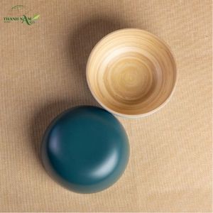 Bol en bambou filé personnalisé classique moderne, artisanal, écologique, léger, avec une forme arrondie et propre - Product Image 4
