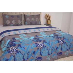 Parure de lit King Size Blossom Gray, élégante, douce et confortable - Product Image 1