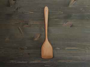 Espátula de madera Mango largo Espátula de cocina Utensilios de cocina Al por mayor Grabado - Product Image 5