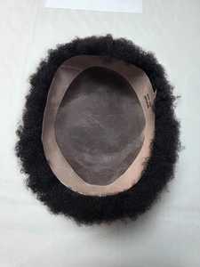 Perruque 100% cheveux humains indiens, style afro, toupet avec vague profonde lâche et vague naturelle, imperméable, Taz Hairb BD Mono Base - Product Image 6