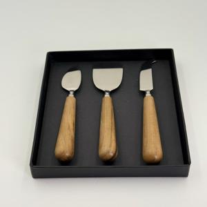 Nuevo Producto en Oferta, Juego de 3 Cuchillos para Queso de Acero Inoxidable con Mango de Madera, Fabricados por R B Overseas a Bajo Precio - Product Image 5