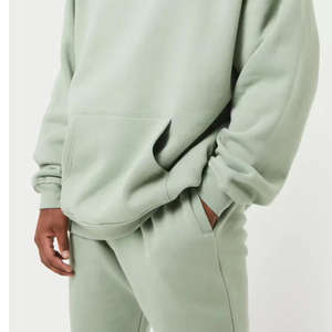 Sweat à capuche imprimé lourd pour hommes, vêtements de sport d'hiver pour hommes, hauts chauds unis, long sweat-shirt de sport de fitness, mode 2 pièces, vente en gros - Product Image 5