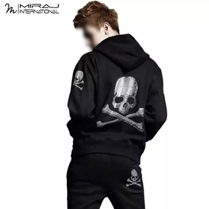 ออกแบบโลโก้ของคุณเอง ชุดวอร์มผ้าระบายอากาศ ทนทาน ไซส์ใหญ่ ประดับคริสตัล ราคาสมเหตุสมผล ชุดลำลอง สีตามสั่ง - Product Image 3