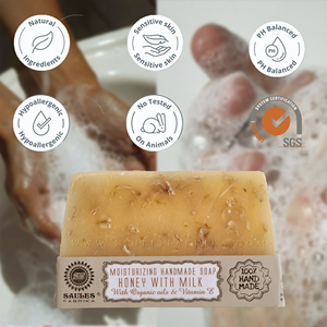 Golden Honey Cream <b>Soap</b> Bar 80g Soft Nourishing Cleanser Body Face Wash Rich Gentle Care Private Label OEM ODM Bulk Supply - Product Image 1