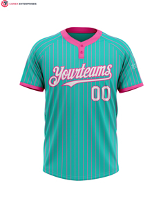 Camisetas de Softbol al Por Mayor, OEM, Transpirables, 100% Poliéster, con Rayas, Dos Botones, Nombre, Número y Logotipo Personalizados, para Hombre y Mujer - Product Image 6