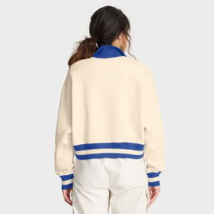 เสื้อสเวตเตอร์ซิปรูดสำหรับมหาวิทยาลัยเคนตักกี้สีฟ้าเข้มเน้นสีครีมคลาสสิกฤดูร้อนผ้าถักกันหดมีซับใน - Product Image 5