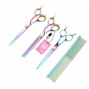 Tijeras Profesionales para Peluquería Canina 2026, Tijeras Curvas de Acero Inoxidable para Cortar el Pelo con Punta Afilada - Product Image 1