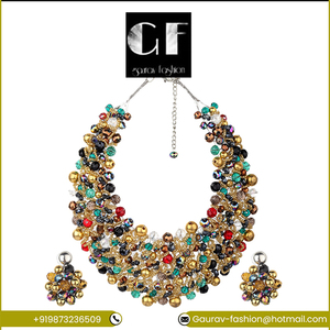 สร้อยคอลูกปัดแบบแฮนด์เมดสไตล์โบฮีเมียนประดับลูกปัดลูกปัดแบบแฮนด์เมดทำด้วยมือสีเงินของขวัญเทศกาลปาร์ตี้ของผู้หญิง - Product Image 2