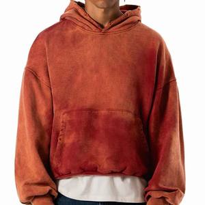 <b>Hoodies</b> Unisex Cheap Pullover High Quality Acid Washed Vintage Custom Oversized Stone Wash Distressed <b>Mens</b> <b>Hoodies</b> - Product Image 3