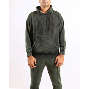 Alta calidad 100% algodón hombres nueva moda de gran tamaño suelta ropa de calle personalizada con cuello con capucha para invierno - Product Image 6