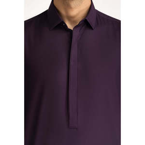 ชุดสูทผ้าฝ้ายสีม่วงสำหรับผู้ชาย - Product Image 4