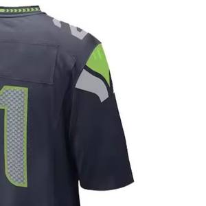 Camiseta de fútbol americano personalizada de alta calidad para hombres, tendencia superior, estilo único, transpirable, gran oferta con mangas cortas - Product Image 5