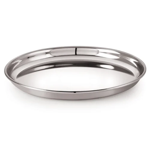 Assiette de chargeur en métal Assiette en acier inoxydable pour restaurant et cuisine Décoration intérieure Mariage Assiette ronde pour gâteau - Product Image 1