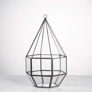Beautiful handmade metal and <b>glass</b> <b>terrarium</b> for modern home garden tabletop decoration indoor outdoor plant display - Product Image 2