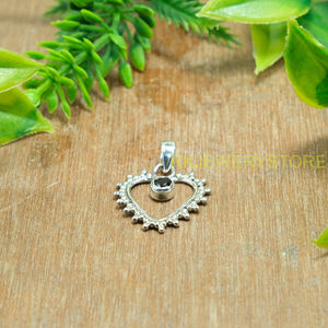 Pendentif en argent sterling 925 pur avec pierre précieuse grenat naturelle, design perlé fait à la main, pendentif statement, bijoux en argent - Product Image 5