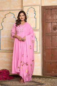 Traje Anarkali bordado para mujer en estilo indio y pakistaní Punjabi Shalwar Kameez para bodas festivas y fiestas Diwali Kurti" - Product Image 5
