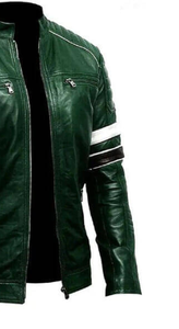 Blouson de motard en cuir personnalisé pour hommes parfait pour l'hiver conçu pour le confort de style de luxe aventureux pour les motocyclistes hommes - Product Image 5