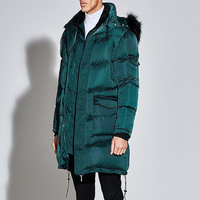 Veste d'hiver matelassée pour homme de qualité supérieure, fermeture éclair réversible personnalisée, haute qualité, noire