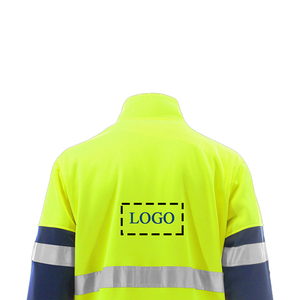 Chaqueta de trabajo de invierno para hombre profesional, cierre de cremallera, detalle reflectante, abrigo industrial para exteriores, hecho de Cachemira - Product Image 4