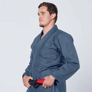 Uniforme de Jiu Jitsu Elástico Azul Acero, Kimono de Artes Marciales de Algodón Grueso, Traje de Entrenamiento con Costuras Reforzadas para Adultos Unisex - Product Image 6