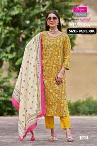 Rayonne à bon prix avec broderie pantalon Kurti et fabricant de mode pour femme Dupatta de l'Inde au taux le plus bas - Product Image 5