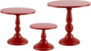 Ensemble de 3 supports à gâteaux dorés en métal porte-gâteau rond décoration de plateau de service pour mariage célébration fête anniversaire bébé douche - Product Image 3