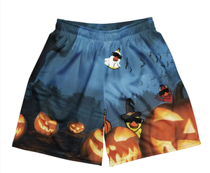 Pantalones cortos de verano personalizados con encaje ecológico, logotipos bordados por sublimación, patrón sólido - Product Image 1