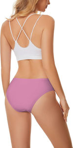 OEM Printed Women's Sexy Half <b>Slip</b> <b>Underwear</b> High Waist Buttery Soft 300gsm Brushed Milk Silk Plus Size Ladieswear Womens Briefs - Product Image 5