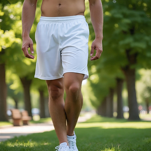 Taille élastique 100% coton Polyester Yoga Fitness exercice Shorts solide motif vêtements de sport pour garçons pour courir Gym Wear - Product Image 1