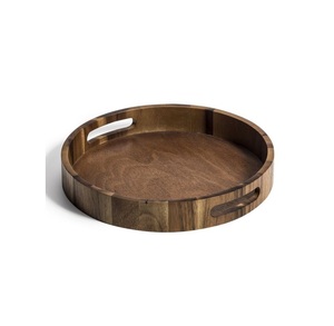 Plateau de service en bois naturel durable pour la cuisine Table à manger Bureau Snacks Boissons et présentation d'aliments - Product Image 1