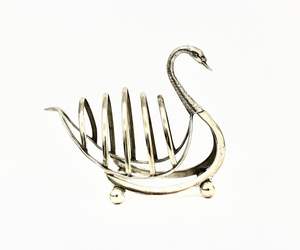 Porta Cartas de Acero Inoxidable Plateado con Forma de Cisne, Moderno y Multifuncional, para Hogar u Oficina, Tamaño Personalizable - Product Image 3