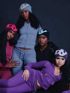Ensemble 2 pièces pour femme : haut à capuche et pantalon évasé, style décontracté et sportif, avec poches zippées et cordon de serrage, coupe ajustée et extensible - Product Image 5