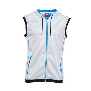 Sudaderas con cremallera sin mangas para hombre de alta calidad con bolsillos delanteros Sudadera con capucha de gimnasio sin mangas - Product Image 4