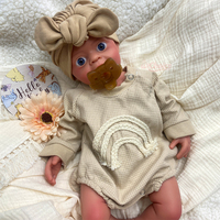 Poupée Bébé Reborn en Silicone 18 pouces Garçon, Bouche Ouverte, Corps Entier, Douce, Réaliste, Pondérée, Nouveau-né, Jouet à Câliner, Cadeau pour Enfants de 3 ans et plus