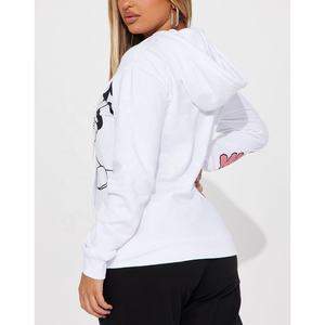 เสื้อฮู้ดและสเวตเตอร์แบบสวมหัวสำหรับผู้หญิงผ้าฝ้ายสีพื้นลำลอง - Product Image 5