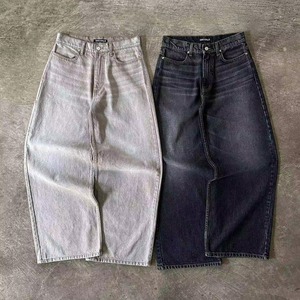 Verano hecho en Pakistán Hombres Loose Fit Stretch Grey Denim Jeans Casual Pierna recta Ligero Color sólido Pantalones de mezclilla - Product Image 4