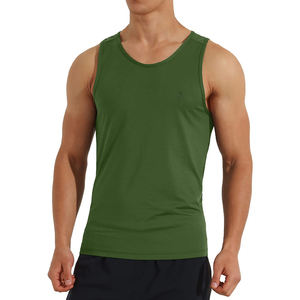 เสื้อกล้ามผู้ชายผ้าฝ้าย100% สีทึบชุดออกกำลังกายเล่นฟิตเนสสีพื้น - Product Image 4