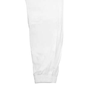 Parkin <b>Jogger</b> Sporty Style 100% Cotton Pants with Zippers and Customizable Logo Available in <b>White</b>-Sizes XL 3XL 6XL - Product Image 4