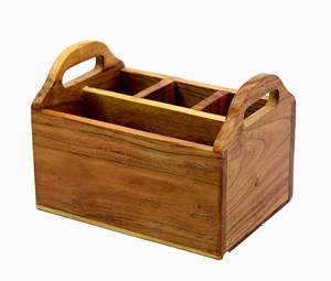 Fantastic Design Caddy Wine Beer & Wooden Cutlery Holder Caddy Utensils & Spoon Stand for <b>Kitchen</b> Tissue Paper Holder - Product Image 5