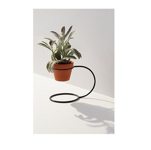 Metal Planter with Stand Set of 2 Unique design Hand aluminium silver Plated Round Flower Planter on Metal Stand for Garden - Product Image 2