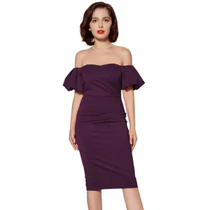 Oem Vrouwen Ruches Spaghettibandjes Bodycon Jurk Twee Manier Off Shoulder Jurken Vrouwen Sexy