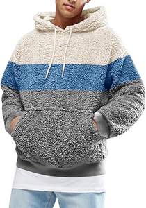 เสื้อฮู้ดลำลองสำหรับผู้ชายผ้าฟลีซผ้าฝ้าย100% ระบายอากาศได้ดีสีพื้นสำหรับฤดูหนาว - Product Image 4