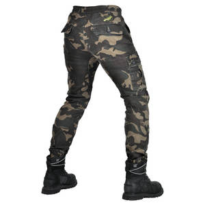 Jeans de motard slim fit camouflage personnalisés avec protections CE, ignifuges, % coton, panneau élastique, confort - Product Image 3