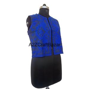 Chaqueta Bomber de Diseño para Mujer, Estampada Suzani, Tejida y Bordada, de Algodón, Manga Regular, Largo Regular, para Fiestas de Invierno, Hecha a Mano - Product Image 4