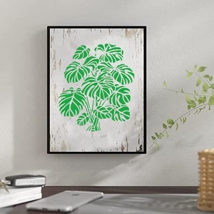 Grand <span class=keywords><strong>pochoir</strong></span> de plantes réutilisable, pochoirs Monstera pour la <span class=keywords><strong>peinture</strong></span> <span class=keywords><strong>sur</strong></span> bois, toile, papier, <span class=keywords><strong>tissu</strong></span>, mur, meubles, modèle DIY - Product Image 6
